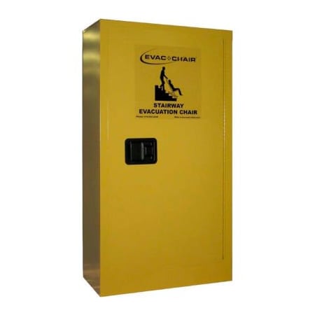 Evac-Chair North America Llc Evac+Chair  Metal Storage Cabinet, 24"W x 12"D x 44"H, Yellow 314